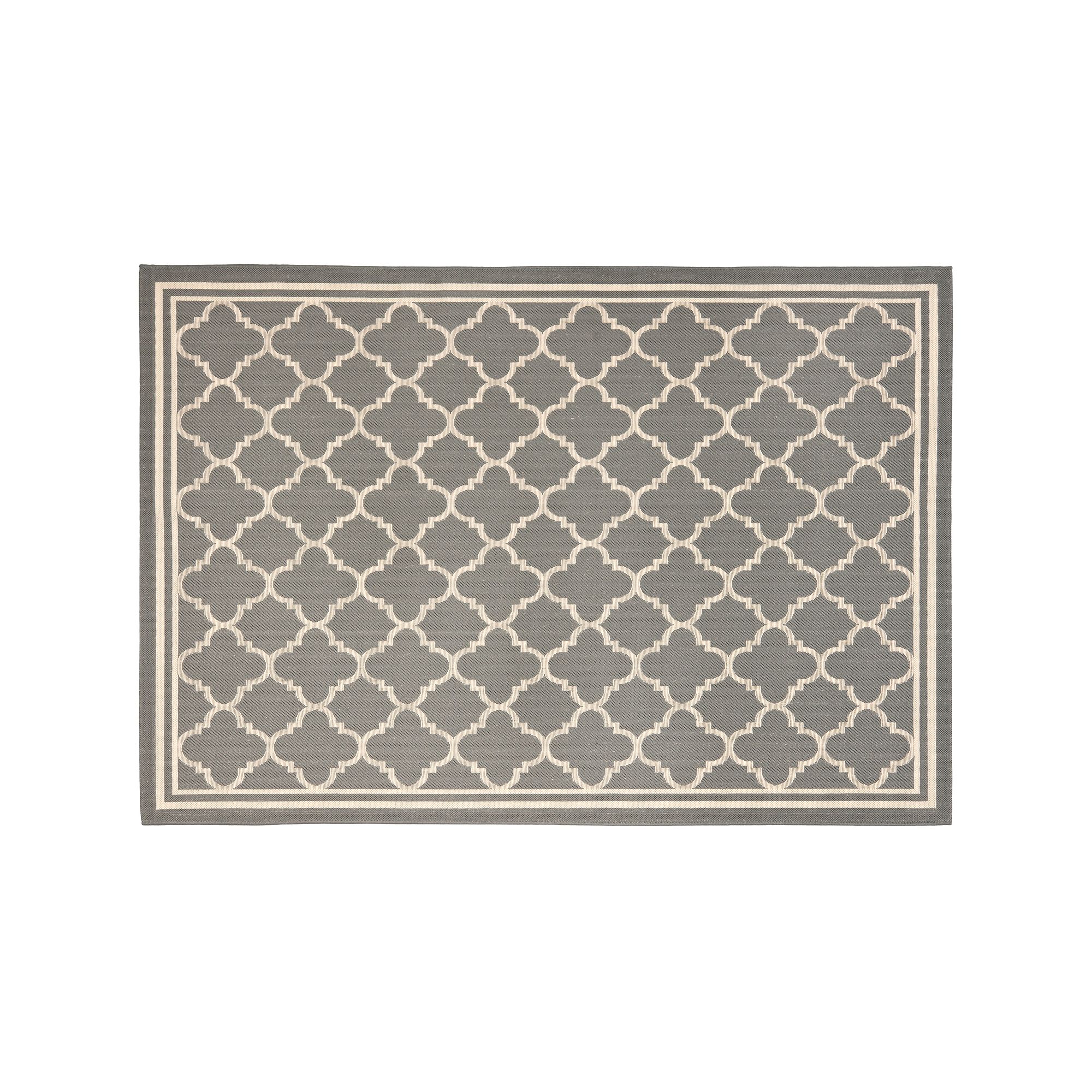 Safavieh Courtyard Trellis Indoor Outdoor Rug, Grey Beige