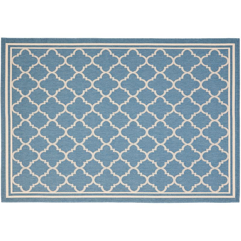 Safavieh Courtyard Trellis Indoor Outdoor Rug, Blue, 2X22 Ft