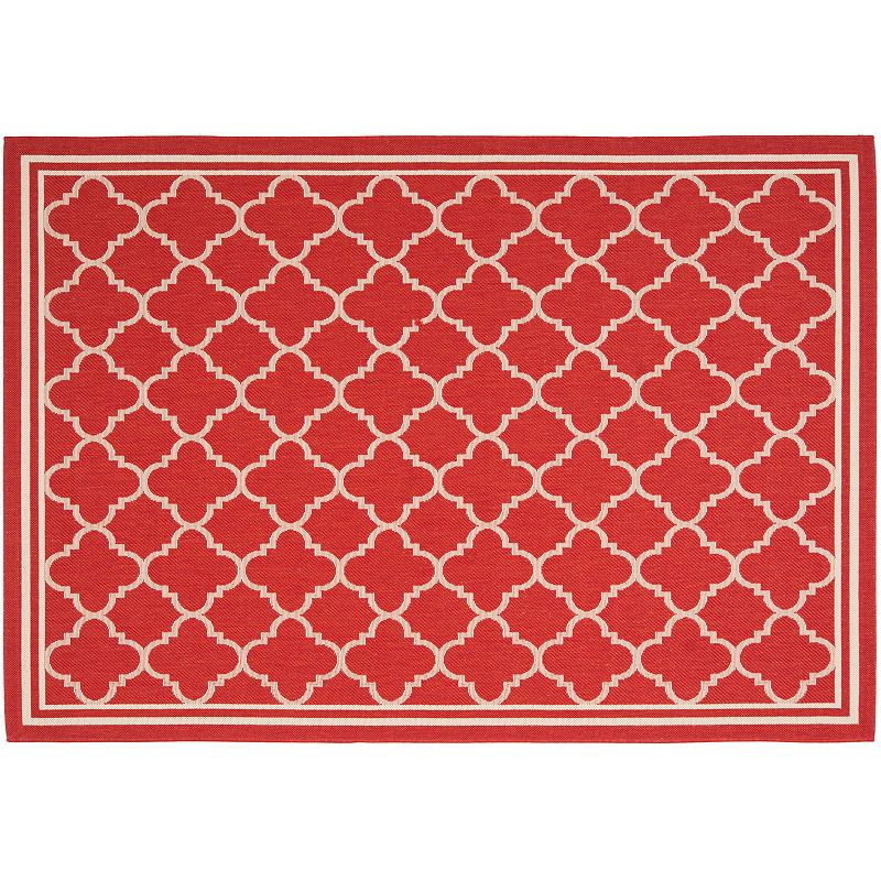 Safavieh Courtyard Trellis Indoor Outdoor Rug, Red, 8X11 Ft