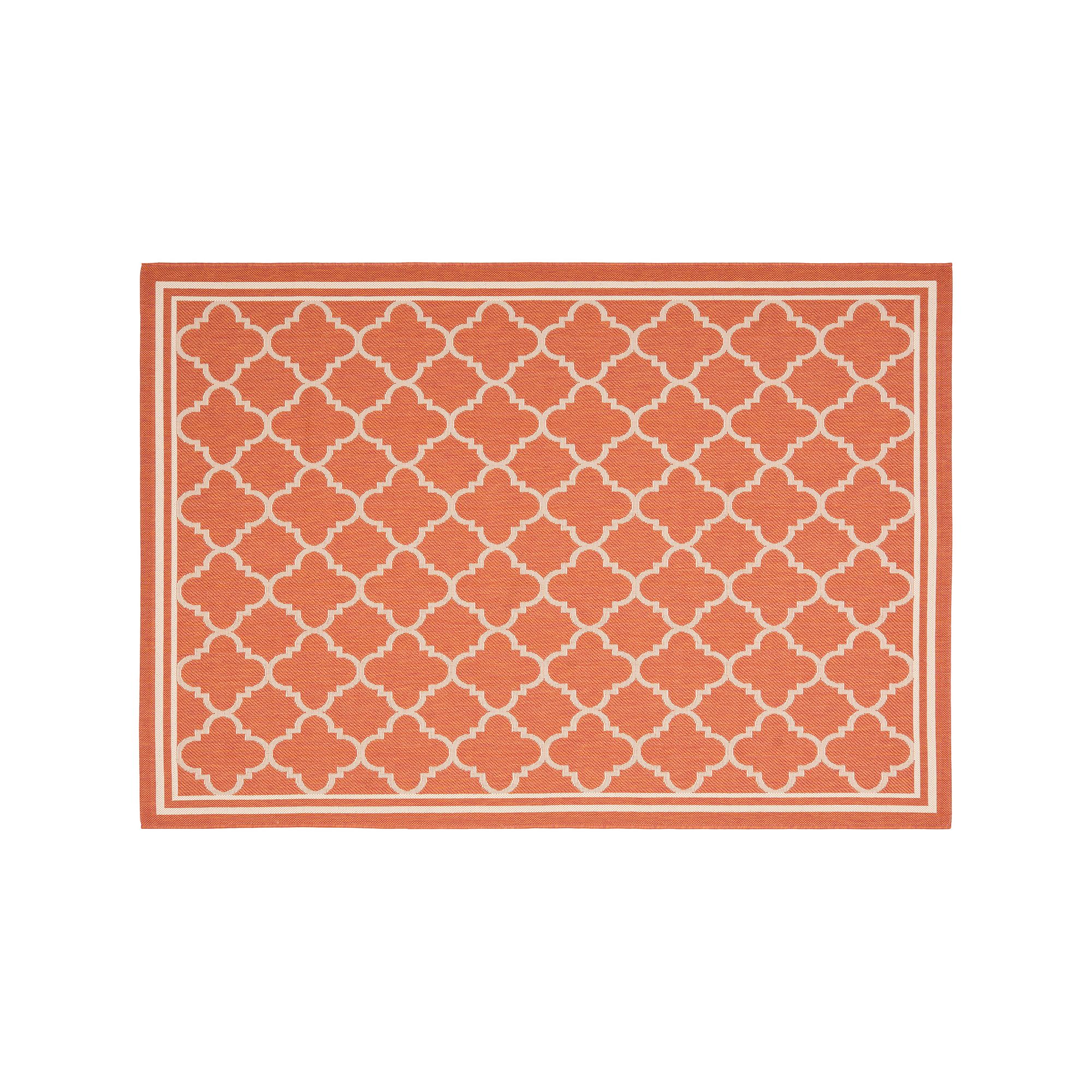 Safavieh Courtyard Trellis Indoor Outdoor Rug, Terracotta Ivory