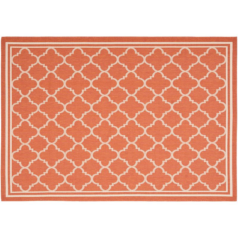 Safavieh Courtyard Trellis Indoor Outdoor Rug, Orange, 2X12 Ft