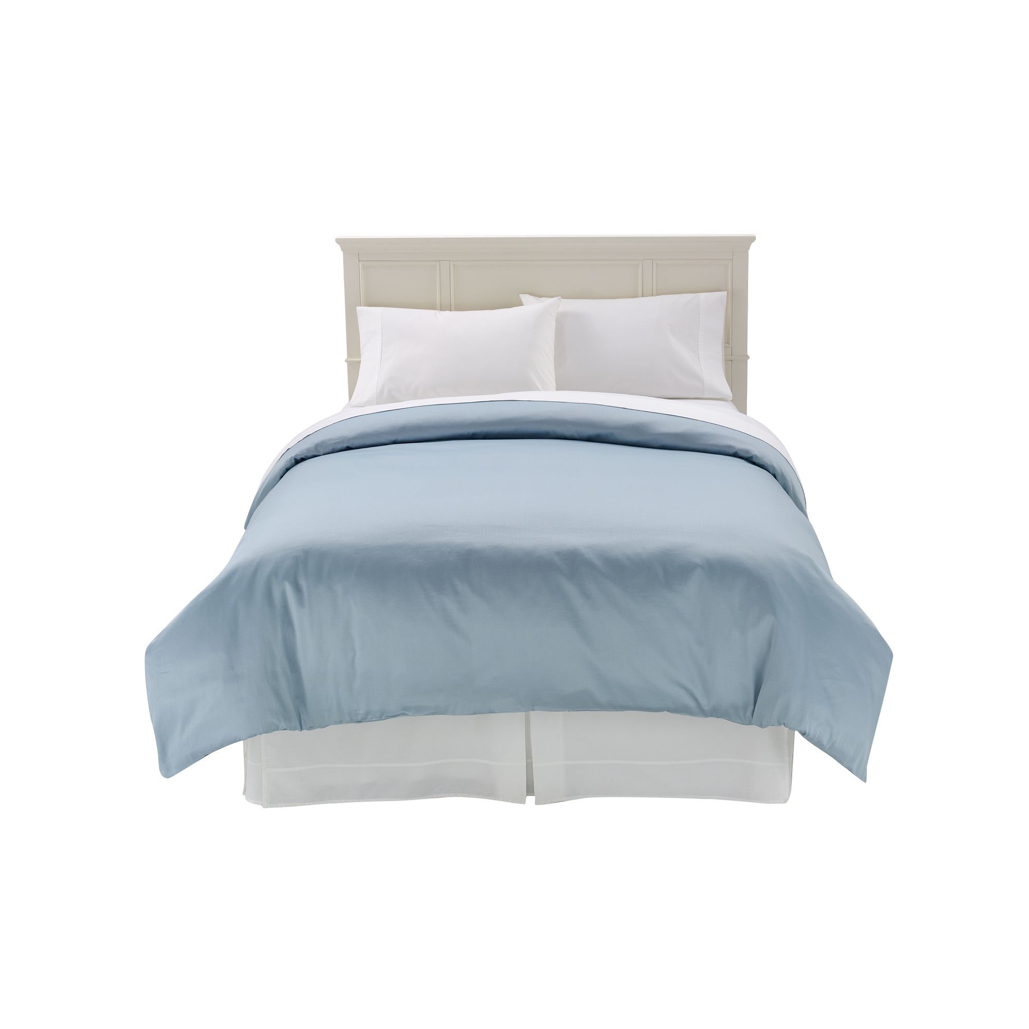 Cassadecor Basics Solid 300-Thread Count Combed Cotton Sateen Duvet Cover, 