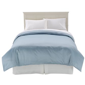 Cassadecor Basics Solid 300-Thread Count Combed Cotton Sateen Duvet Cover