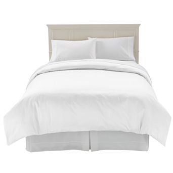 Cassadecor Basics Solid 300-Thread Count Combed Cotton Sateen Duvet Cover