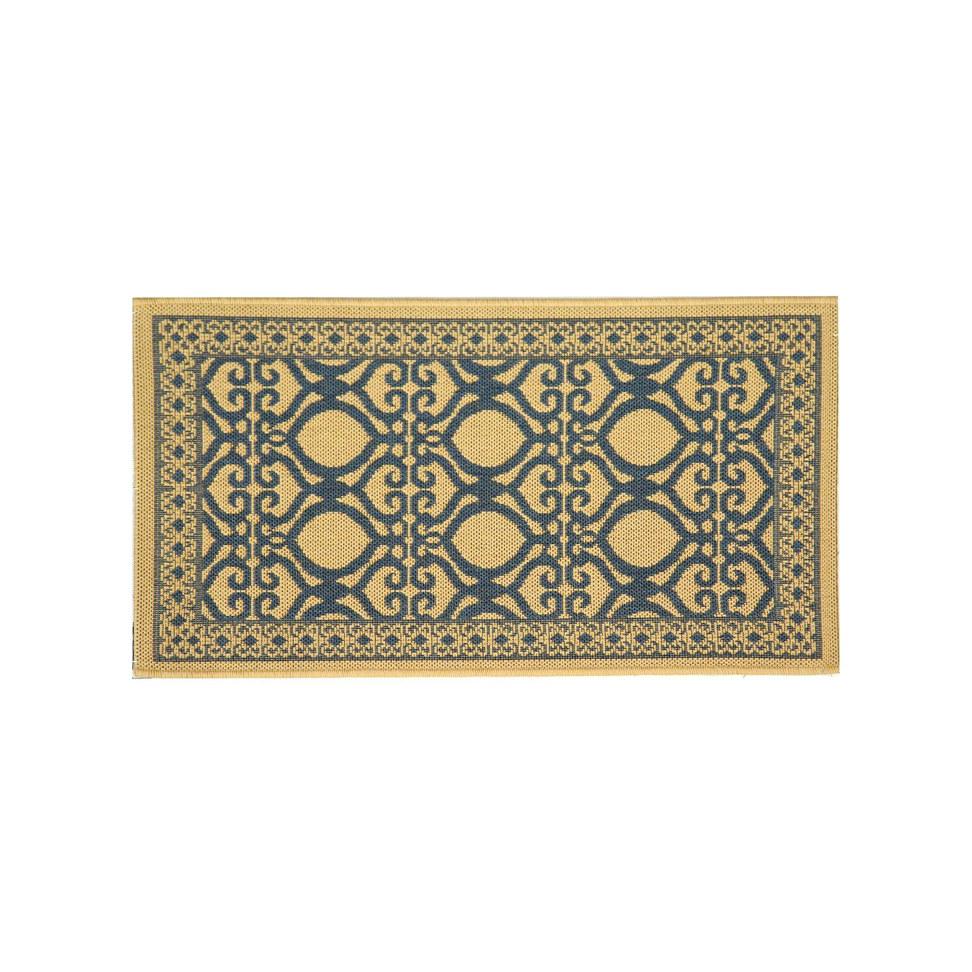 Safavieh Courtyard Regal Indoor Outdoor Rug, Natural Blue
