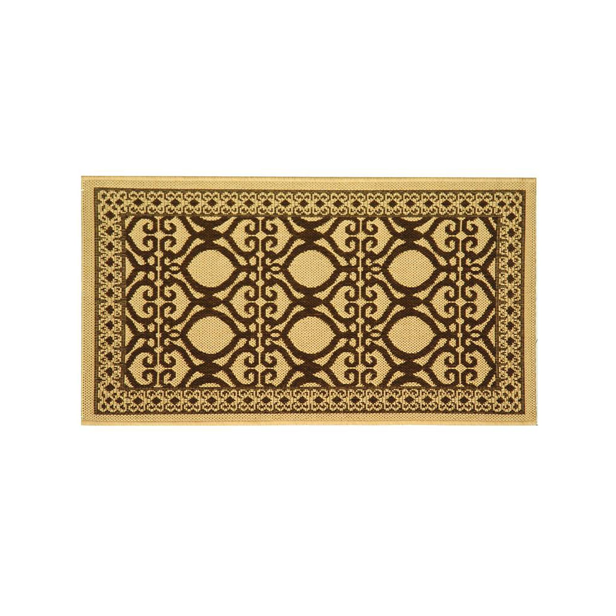 Safavieh Courtyard Regal Indoor Outdoor Rug, Natural Brown