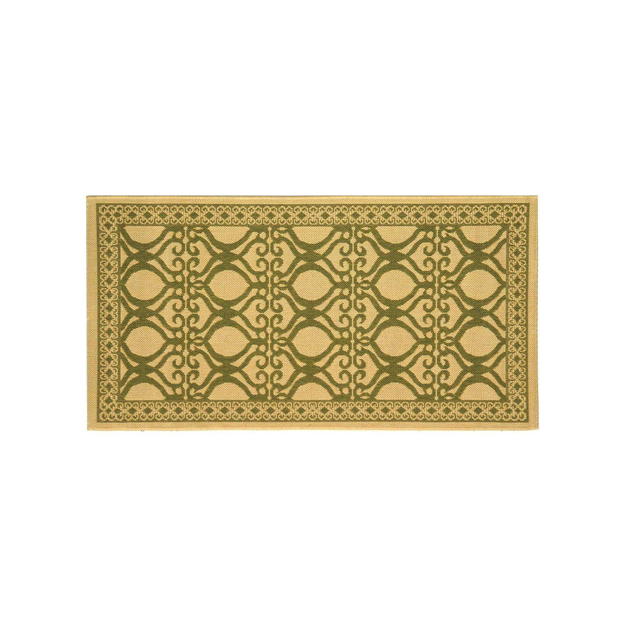 Safavieh Courtyard Regal Indoor Outdoor Rug, Natural Green