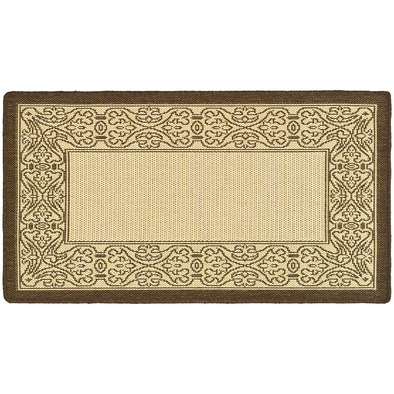 Safavieh Courtyard Border Indoor Outdoor Rug, Multicolor, 8Ft Sq