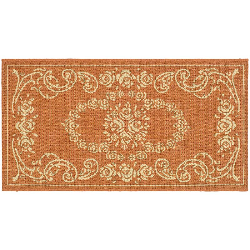 Safavieh Courtyard Cascading Floral Indoor Outdoor Rug, Red, 8X11 Ft