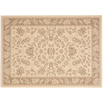 Safavieh Courtyard Floral Border Indoor Outdoor Rug