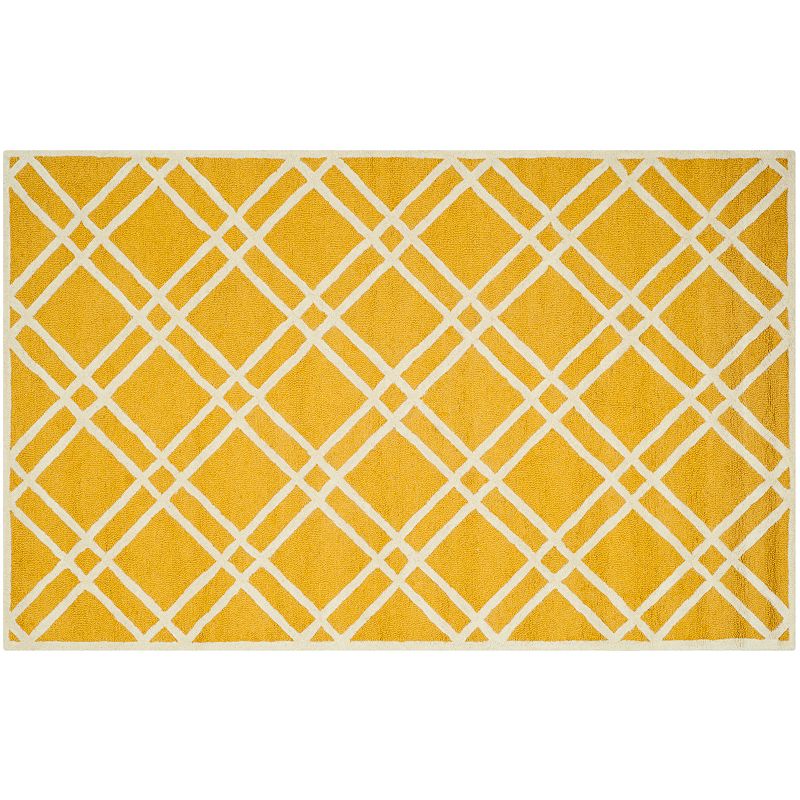 Safavieh Cambridge Lattice Wool Rug, Gold, 8X10 Ft