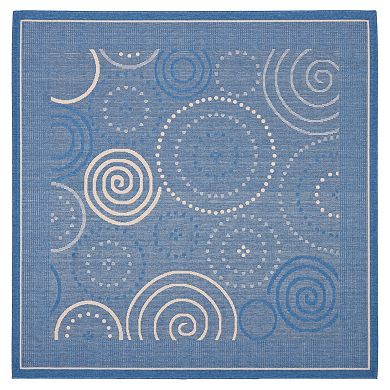 Safavieh Courtyard Swirl Circle Indoor Outdoor Rug