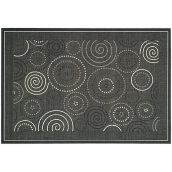 Safavieh Courtyard Swirl Circle Indoor Outdoor Rug