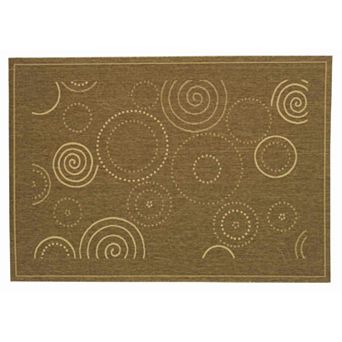 Safavieh Courtyard Swirl Circle Indoor Outdoor Rug