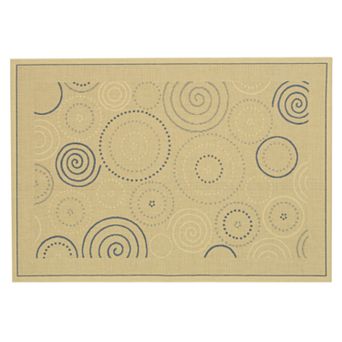 Safavieh Courtyard Swirl Circle Indoor Outdoor Rug