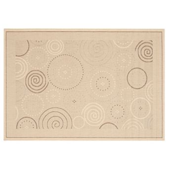 Safavieh Courtyard Swirl Circle Indoor Outdoor Rug