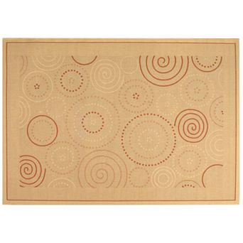 Safavieh Courtyard Swirl Circle Indoor Outdoor Rug