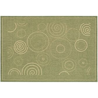 Safavieh Courtyard Swirl Circle Indoor Outdoor Rug