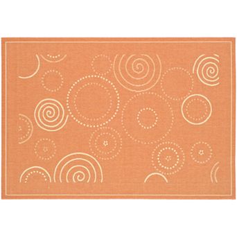 Safavieh Courtyard Swirl Circle Indoor Outdoor Rug