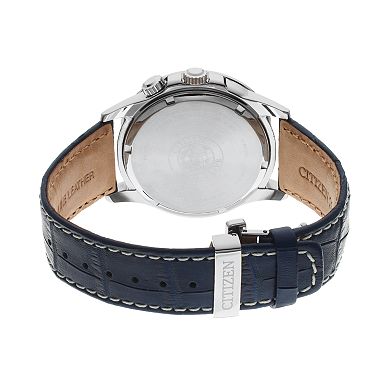 Citizen Eco-Drive Men's Calendrier Leather World Time Watch - BU2020-02A