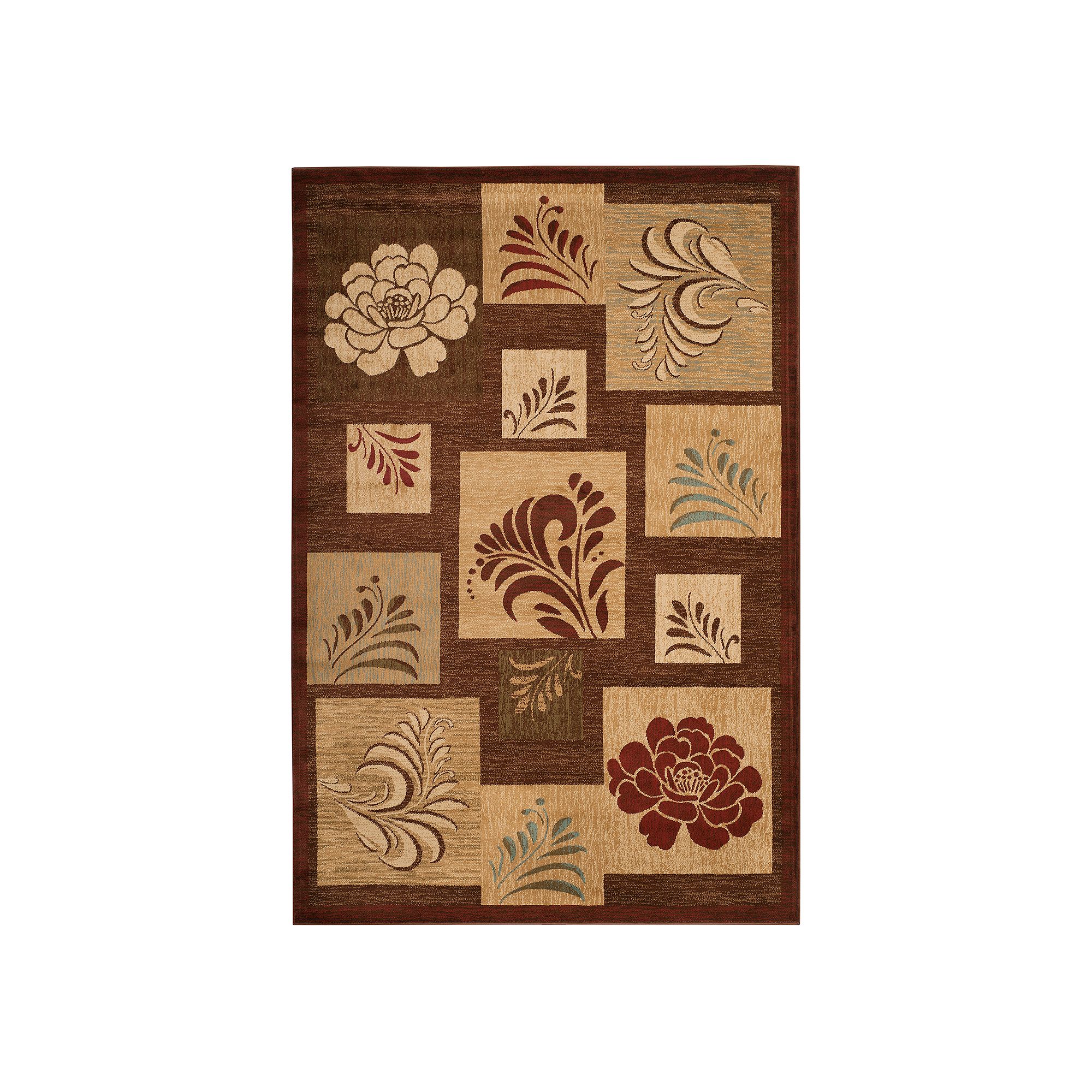 Safavieh Lyndhurst Block Floral Rug, Brown Team