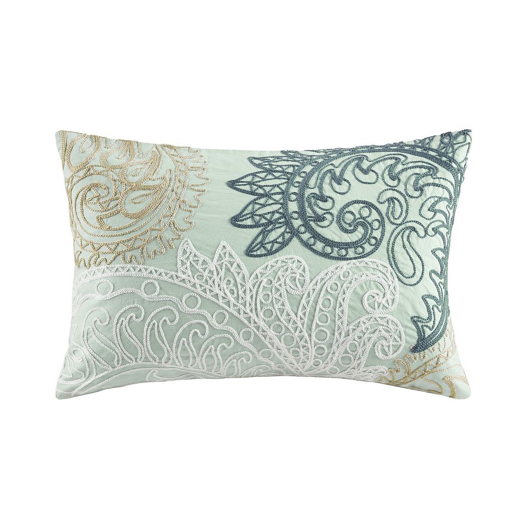 Ink Ivy Kiran Paisley Embroidered Throw Pillow