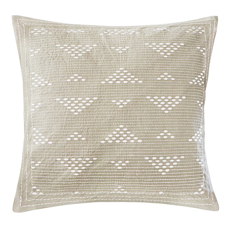 INK+IVY Kiran Embroidered Oblong Pillow in Blue