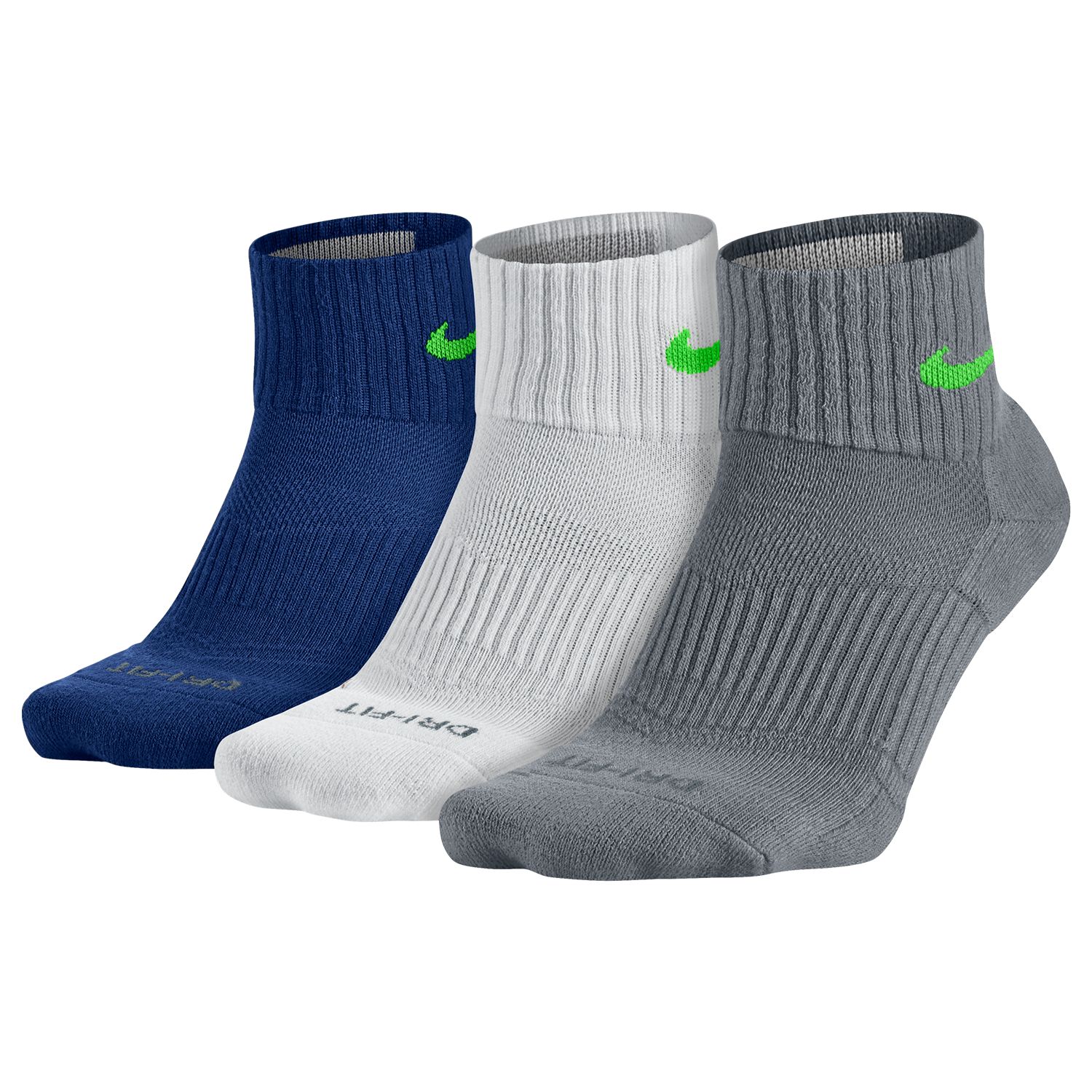 nike dry cushion quarter socks