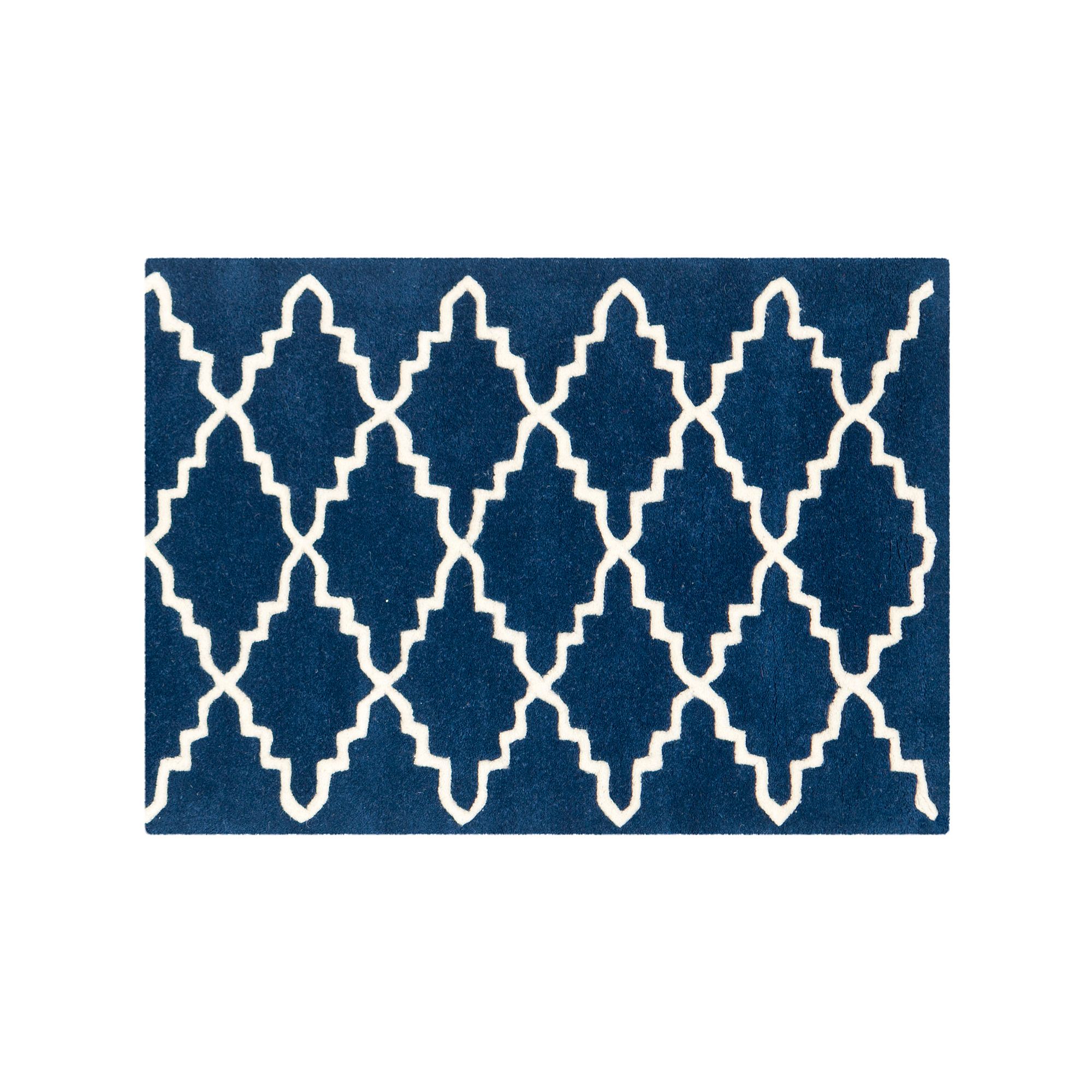 Safavieh Chatham Lattice Wool Rug, Dark Blue Ivory