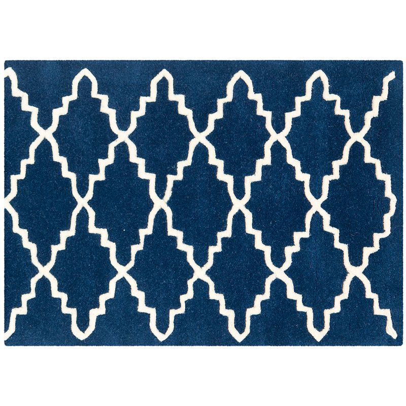 Safavieh Chatham Lattice Wool Rug, Blue, 4X6 Ft