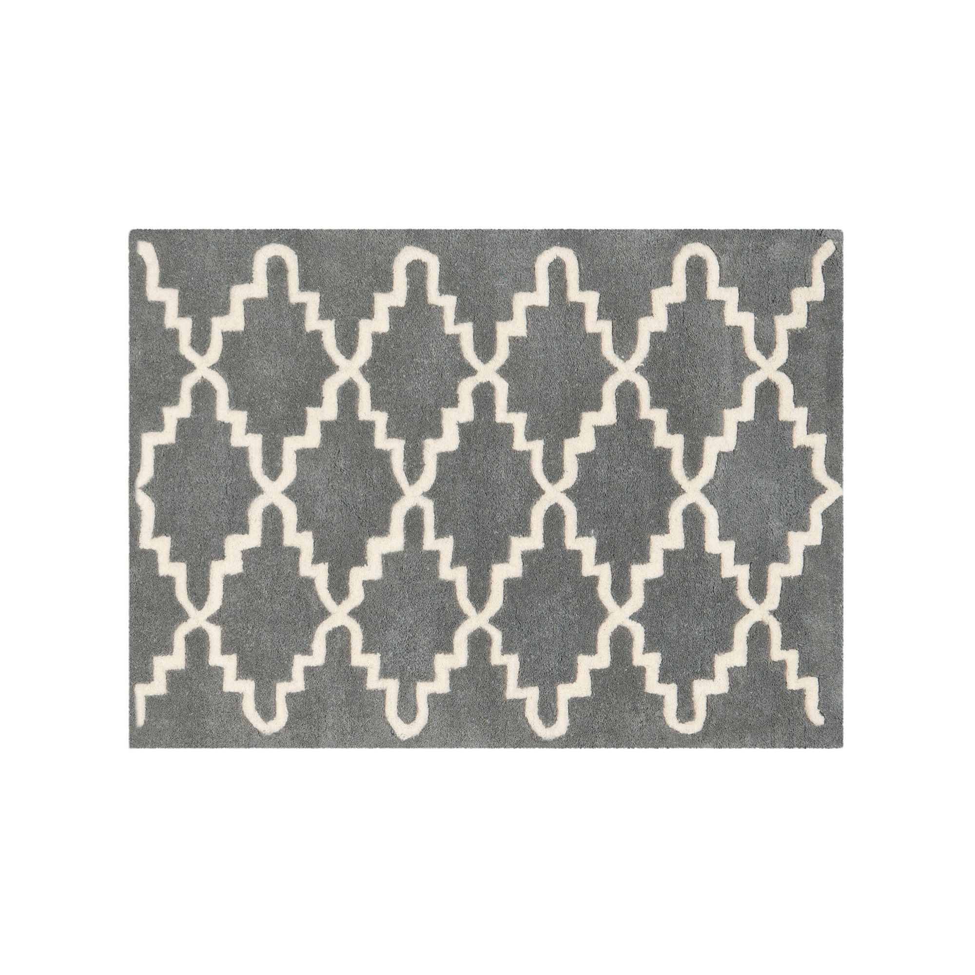 Safavieh Chatham Lattice Wool Rug, Dark Gray Ivory