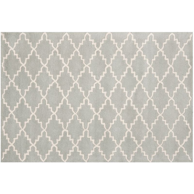 Safavieh Chatham Lattice Wool Rug, Grey, 6X9 Ft