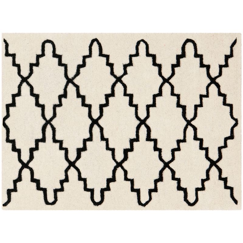 Safavieh Chatham Lattice Wool Rug, White, 6X9 Ft