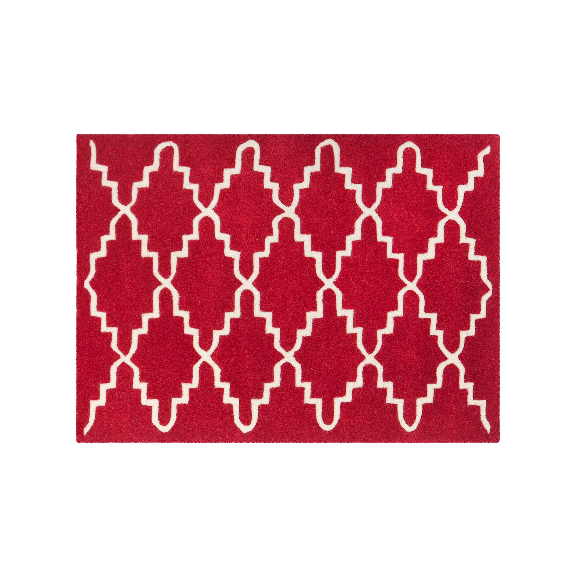 Safavieh Chatham Lattice Wool Rug, Red Ivory