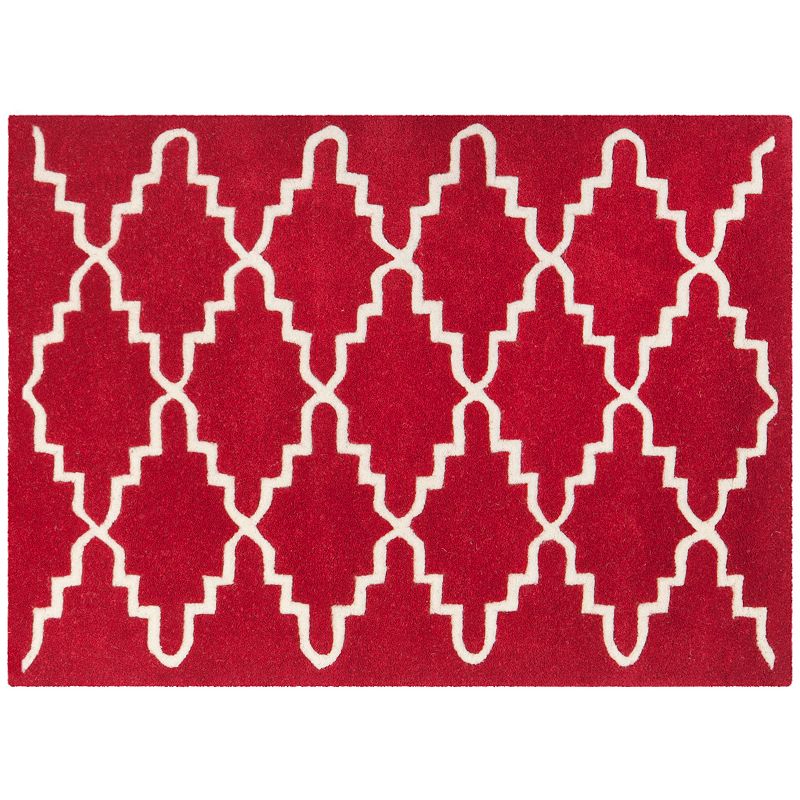 Safavieh Chatham Lattice Wool Rug, Red, 8X10 Ft