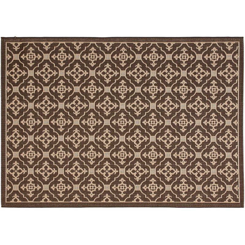 Safavieh Courtyard Tile Indoor Outdoor Rug, Brown, 8X11 Ft