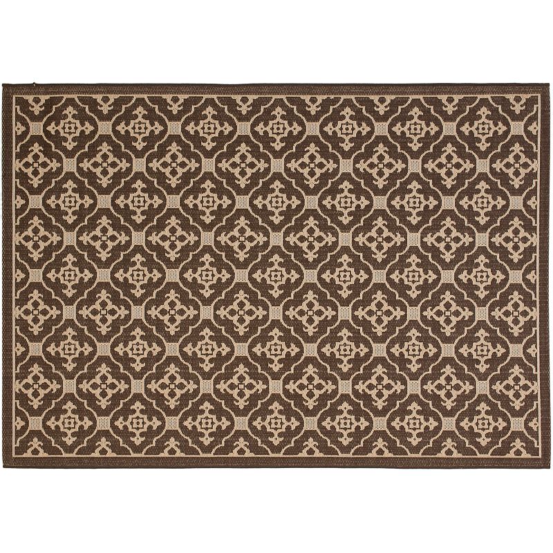 Safavieh Courtyard Tile Indoor Outdoor Rug, Brown, 8X11 Ft