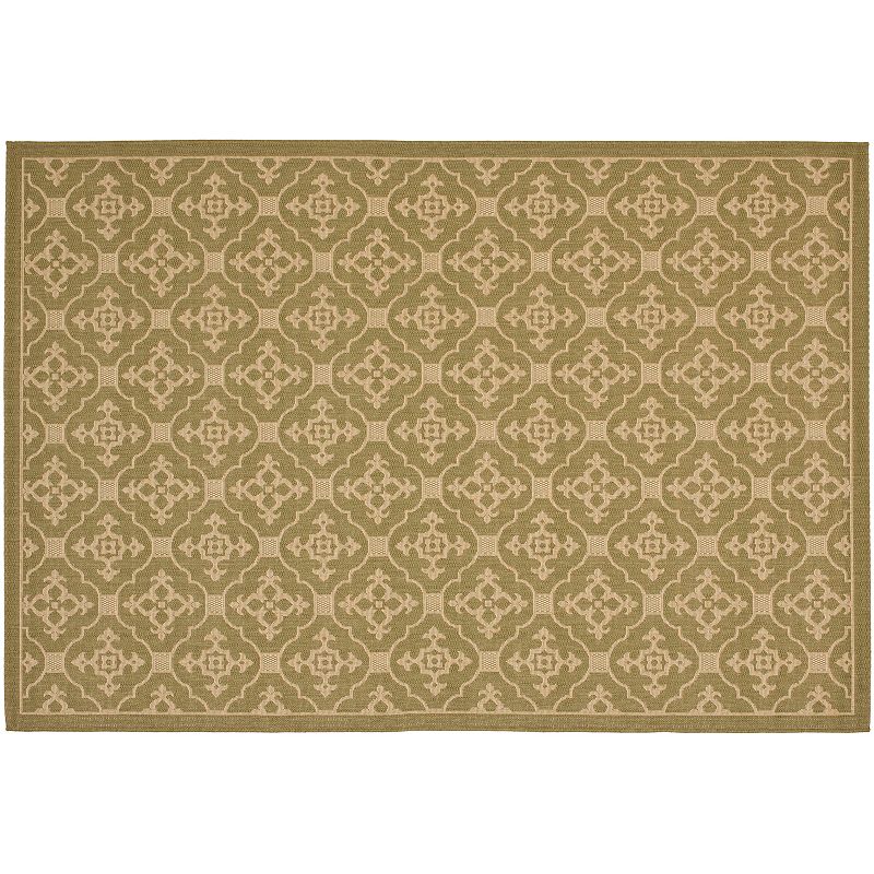 Safavieh Courtyard Tile Indoor Outdoor Rug, Green, 8X11 Ft