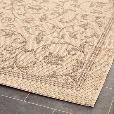 Safavieh Courtyard Decorative Scroll Indoor Outdoor Rug