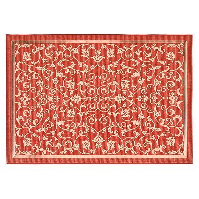 Safavieh Courtyard Decorative Scroll Indoor Outdoor Rug