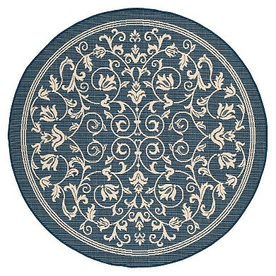 Safavieh Courtyard Decorative Scroll Indoor Outdoor Rug