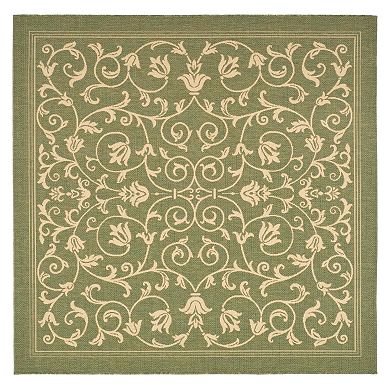 Safavieh Courtyard Decorative Scroll Indoor Outdoor Rug