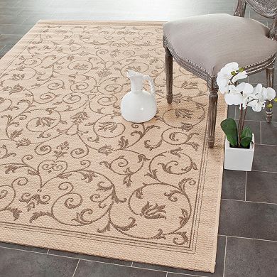 Safavieh Courtyard Decorative Scroll Indoor Outdoor Rug