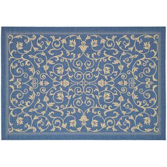 Safavieh Courtyard Decorative Scroll Indoor Outdoor Rug