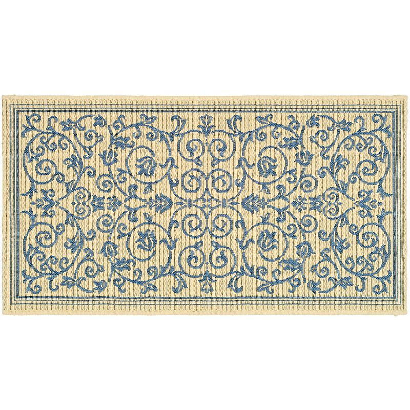 Safavieh Courtyard Decorative Scroll Indoor Outdoor Rug, Multicolor, 8Ft Sq