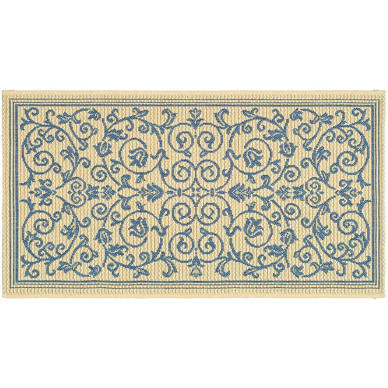 Safavieh Courtyard Decorative Scroll Indoor Outdoor Rug, Multicolor, 8Ft Sq