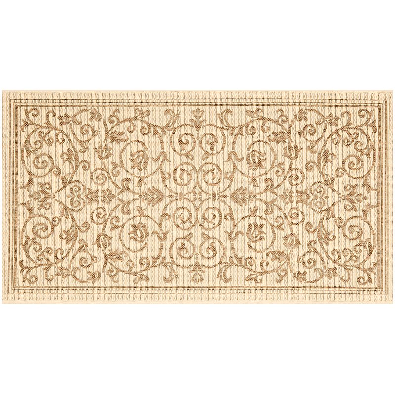 Safavieh Courtyard Decorative Scroll Indoor Outdoor Rug, Multicolor, 8Ft Rnd