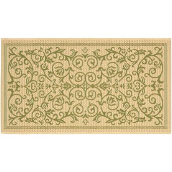 Safavieh Courtyard Decorative Scroll Indoor Outdoor Rug