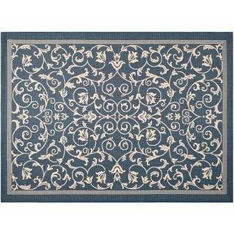 Safavieh Courtyard Decorative Scroll Indoor Outdoor Rug
