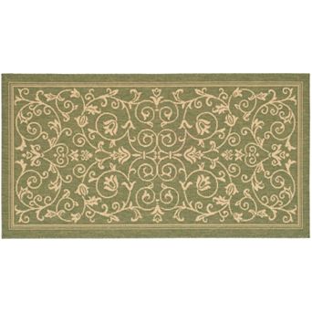 Safavieh Courtyard Decorative Scroll Indoor Outdoor Rug